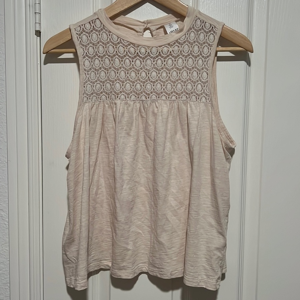 Wheat Colored Flowy Tank Top